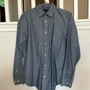 Polka dot tailored slim fit button down